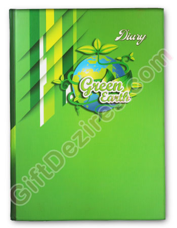 Personalised Diary Gift-Green Earth
